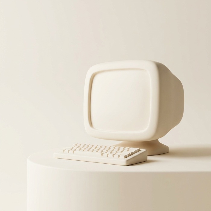 Porcelain desktop computer