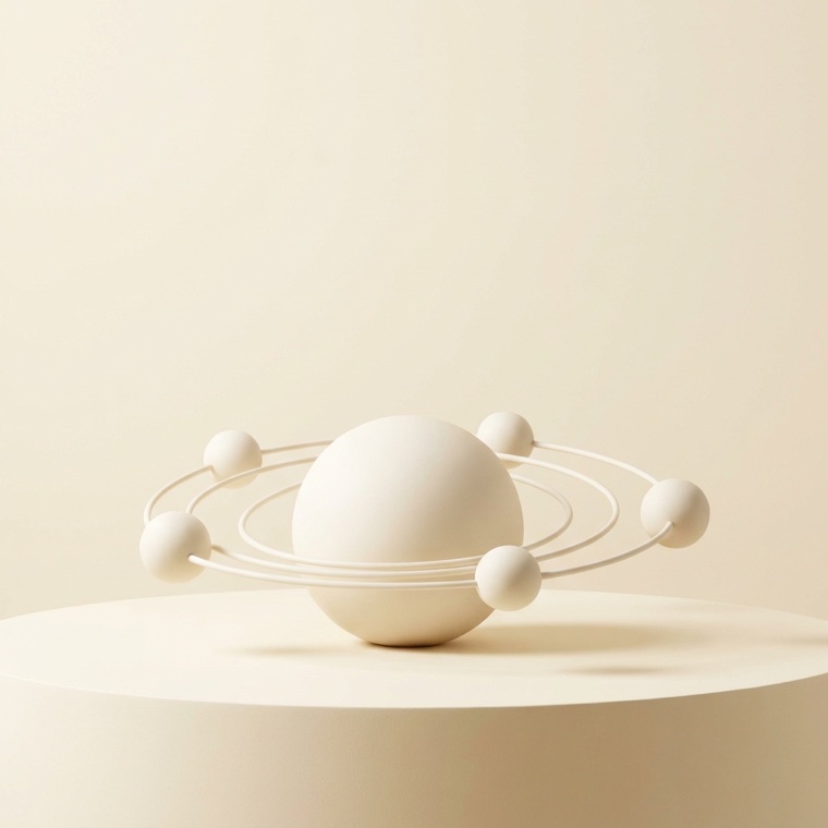 Porcelain network of connected spheres