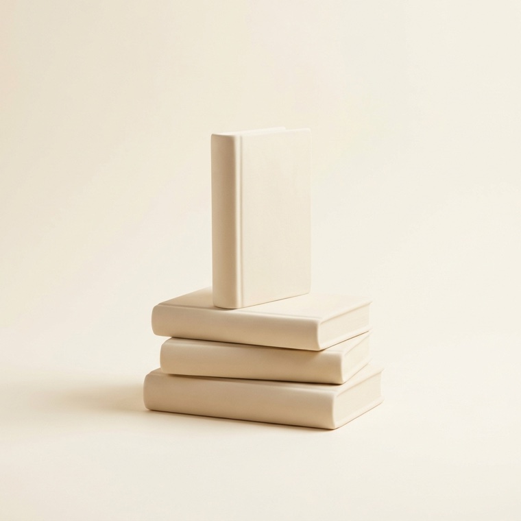 Porcelain stacked books