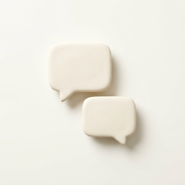 Porcelain chat bubbles